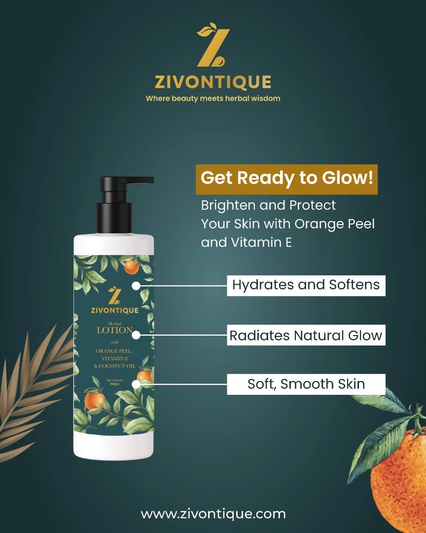 Get ready to glow with Zivontique's Herbal Lotion! 🌟💆♀️ This amazing lotion is infused with orange peel, vitamin E, and coconut oil to hydrate and soften your skin, radiate a natural glow, and leave you with soft, smooth skin. 🌿💫 Say goodbye to dryness and hello to a radiant complexion!
.
.
#ZivontiqueGlow #NaturalSkincare #GlowUp #SkincareLovers #HerbalBeauty #VitaminE #CoconutOil #OrangePeel #SoftSkin #SmoothSkin #HydratedSkin #NaturalGlow #SkincareRoutine #BeautyEssentials #GlowWithZivontique