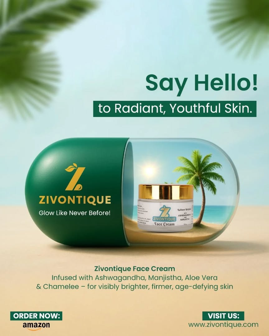 Get ready to glow with Zivontique Face Cream 🌟! Infused with Ashwagandha, Manjistha, Aloe Vera, and Chameleon, this magical cream will leave your skin looking brighter, firmer, and more youthful than ever before ✨. Say hello to radiant, youthful skin and goodbye to dullness 👋. Order now on Amazon and visit our website to learn more about the power of natural ingredients 🌿💫
.
.
#ZivontiqueGlow #NaturalSkincare #GlowingSkin #YouthfulRadiance #SkincareLovers #AmazonFavourites #GlowLikeNeverBefore